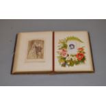 A Victorian photograph album containing various portrait photographs.