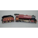 O gauge. Bassett-Lowke 2-6-0 LMS maroon '2945' locomotive with tender. E, unboxed.