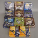 11 x Corgi Aviation Archive diecast model aircraft, includes Frontier Airliners, Military, etc.