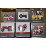 Six Universal Hobbies 1:16 scale Massey Ferguson diecast model tractors. Boxed, E.