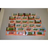 28 x EFE diecast model buses, mostly London. Overall appear VG, boxed.