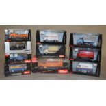 Ten boxed Schuco diecast models in 1:43 scale including a Mercedes Benz L6600 'Dunlop' Van.