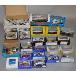 Quantity of assorted aircraft and boat related models by Gilbow, Lledo, Corgi and others.