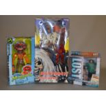 Three action figures: Art Asylum Ultimate Series Iron Maiden The Number of the Beast;