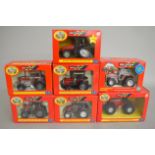 Seven Britains diecast model Massey Ferguson tractors: 42105 1505; 09449 6140;