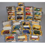 28 x Corgi Classics in grey window boxes. G-VG.