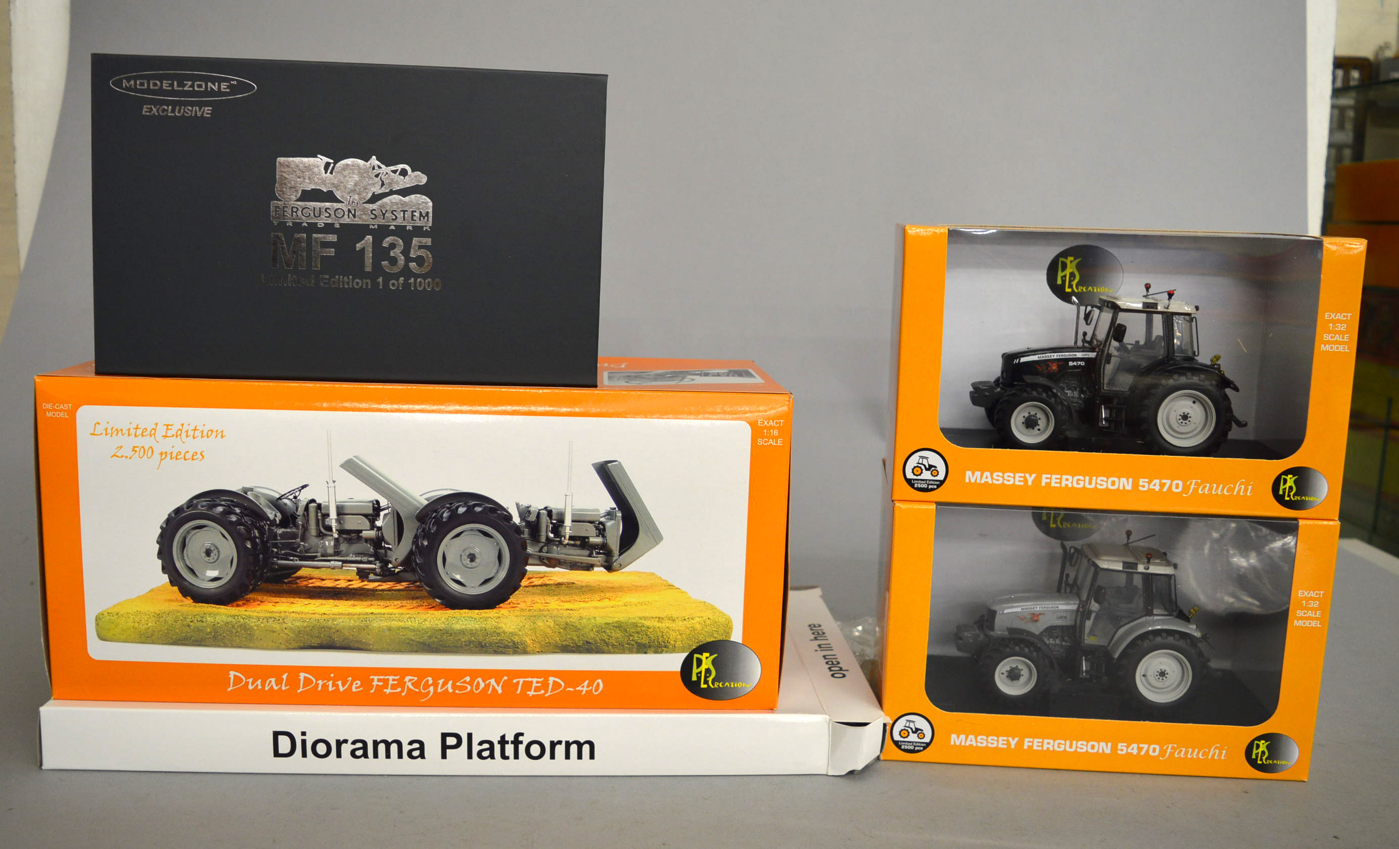 A boxed Universal Hobbies 'Dual Drive Ferguson TED-40' Tractor in 1:16 scale,