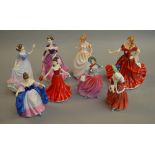 8 Royal Doulton ladies figures