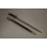 A Remington bayonet marked 1907,