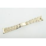 A 1950's ROLEX gold plated stainless steel Oyster watch bracelet with riveted links,