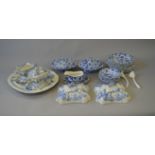 A collection of Arden blue and white tableware together with a partial set of blue and white