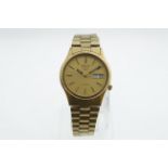 A gents SEIKO 5 Automatic gold plated stainless steel wristwatch,