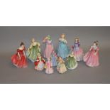 11 Royal Doulton ladies including early examples: HN2109; HN1679;