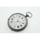 An Edwardian silver key-wind pocket watch with unsigned working movement, H/M Birmingham 1907,