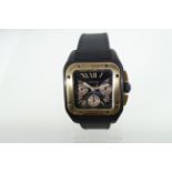 POLICE > CARTIER Santos 100 chronograph Automatic gents wristwatch,