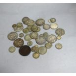 A quantity of coins to include six Victorian Crowns, Victorian double florin, 117gms of pre 47,