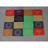 A boxed quantity of seventeen 1970's Royal Mint proof sets,