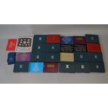 A boxed quantity of Royal Mint proof coin sets, predominantly 1970 to 1996 (not complete),