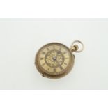 A 9ct H/M miniature pocket watch, working.