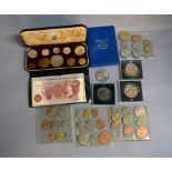 Coins to include a 1953 Royal Mint specimen set (cased), four 1953 coin sets,