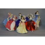 Six boxed Royal Doulton Ladies figures.