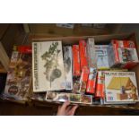 21 x military plastic model kits by Tamiya and Airfix. Boxed, contents not checked.