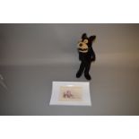 Felix the Cat teddy bear, 1920s, British. Height is approx.