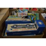Good quantity of assorted tinplate toys including cars, motorcycles and aircraft. Mostly boxed.