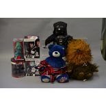 Four Star Wars Mighty Muggs and bobble heads, together with three soft toys.