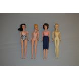 Four Mattel Barbie dolls: blonde No.