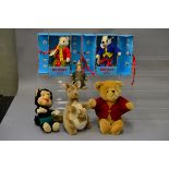 Six character teddy bears: Merrythought Rupert Bill Badger, ltd.ed.