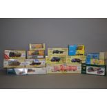16 x Corgi diecast models, including one Heavy Haulage 1:50 scale. Boxed.