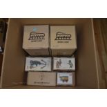 Seven Paya boxed reproduction toys including #800 Carousel.