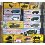 14 x military Dinky Toys in reproduction boxes.