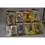 11 x McFarlane action figures, includes Spawn, Twisted Land of Oz, etc. Carded but have been opened.