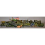 A very good quantity of unboxed diecast military models by various manufacturers including Corgi,