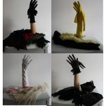 Joblot of 30 pairs vintage gloves to include a number of long formal gloves,