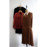 A vintage trio of 1920s and 30s ladies garments,