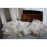 A collection of vintage 20s/30s collars (in collar travel pouches), trims,