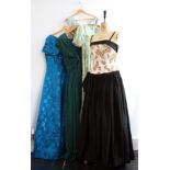 A collection of 5 vintage ladies dresses comprising of two ROMNEY dresses - 1970s blue volup