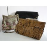 Three vintage 1920s/30s bags. A rare J.A.