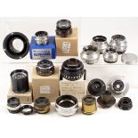 Kodak Ektar & Other Enlarging Lens Collection. Comprising 2x Kodak Ektar 100mm f4.5 & a 75mm f4.