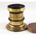 LARGE Emil Busch 14in Brass No.4 Portrait Lens. Marked "Sold by Sheffield Photo Co.