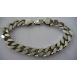 A chunky 925 silver curb bracelet, 68g