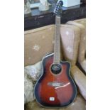 A "Vintage" Synergy series semi acoustic guitar