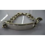 A chunky 925 silver identity bracelet, 64g