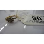 A 9 ct gold diamond 3 stone ring- total weight 2.34g