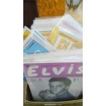 A quantity of Elvis Monthly magazines