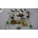 Quantity of costume jewellery including silver items