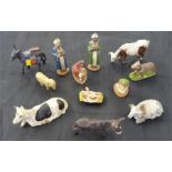 A vintage lead Nativity scene